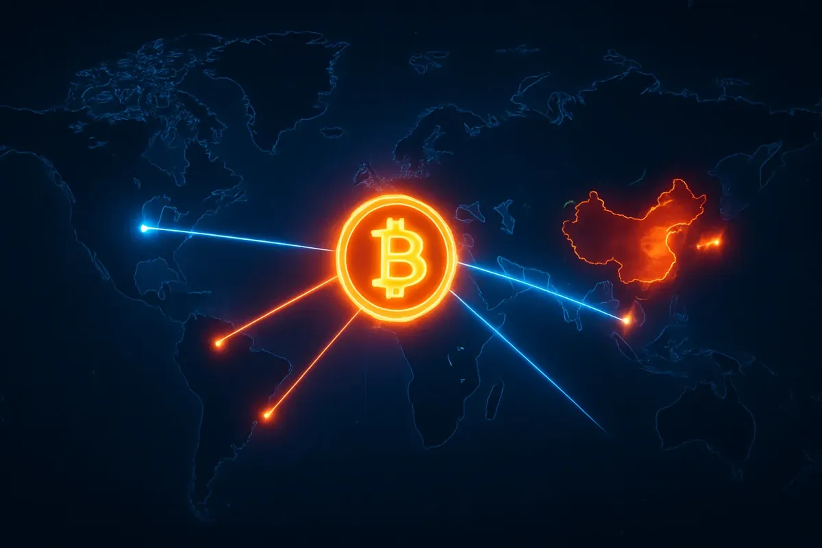 Illustration for article: China controls 14% of Bitcoin Hashrate, Reclaimed Its Place in the Global Bitcoin Mining