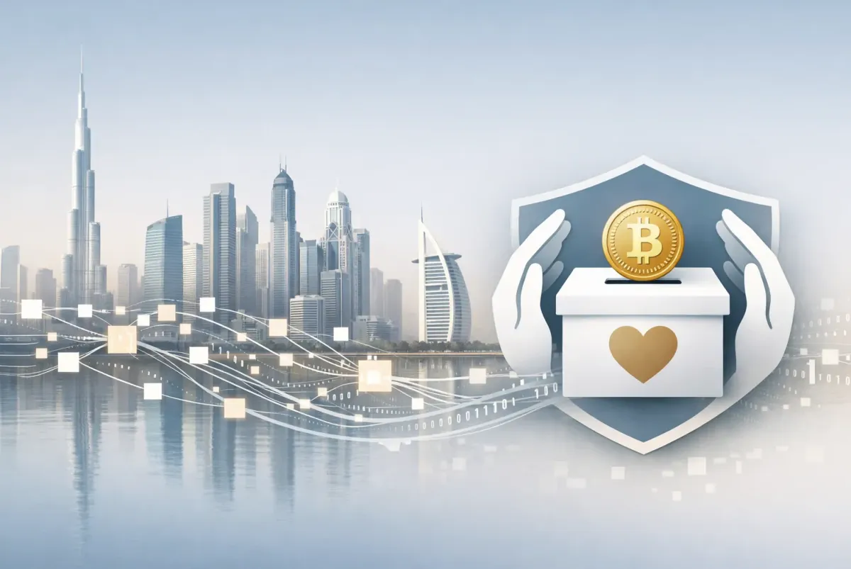 Illustration for article: Dubai Launches Regulated Crypto Donation Service for Charities