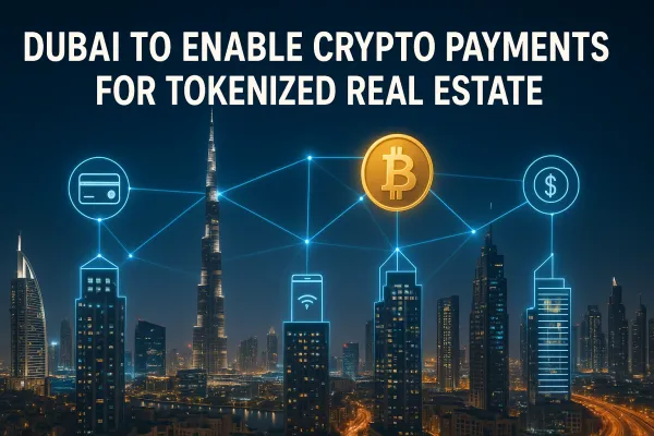 Illustration for article: Dubai Eyes Crypto Payments for Tokenized Real Estate and Global Investors