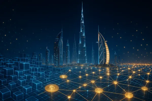 Illustration for article: UAE Expands Digital Asset Law: DeFi, Web3, and Stablecoins Now Fully Regulated