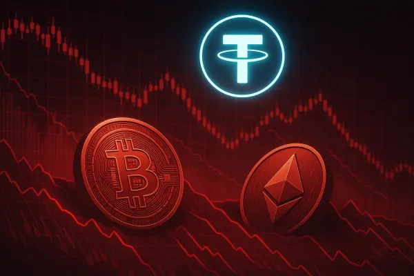 Illustration for article: Crypto Market Bleeds as Liquidity Appears to Shift Toward Stablecoins