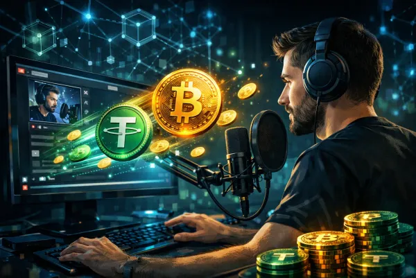 Illustration for article: Rumble Partners With Tether to Enable Bitcoin and USDT Payments for Creators